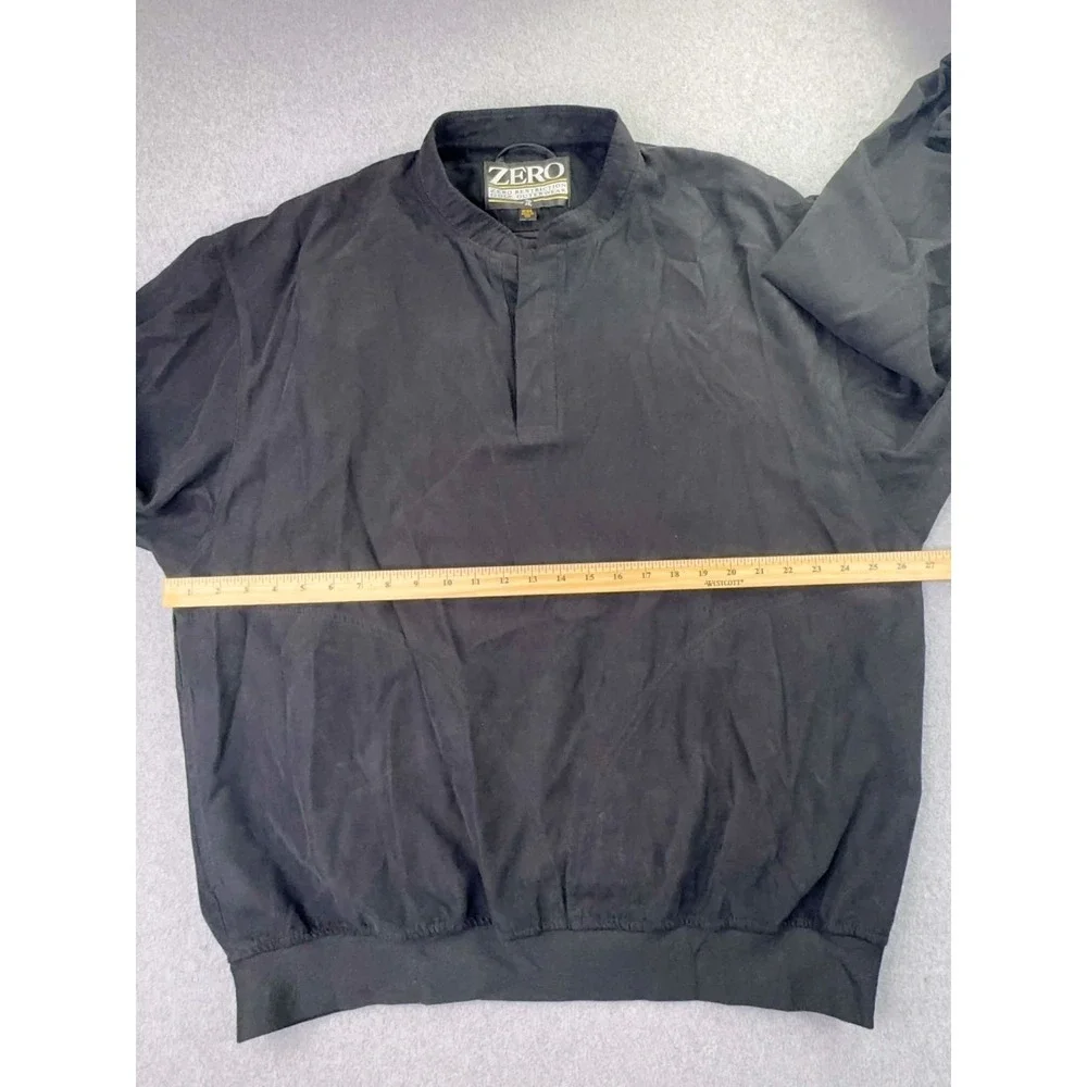 Zero Restriction Microsuede Snap Pullover‎ Jacket Men's Size XXL Black Golf
